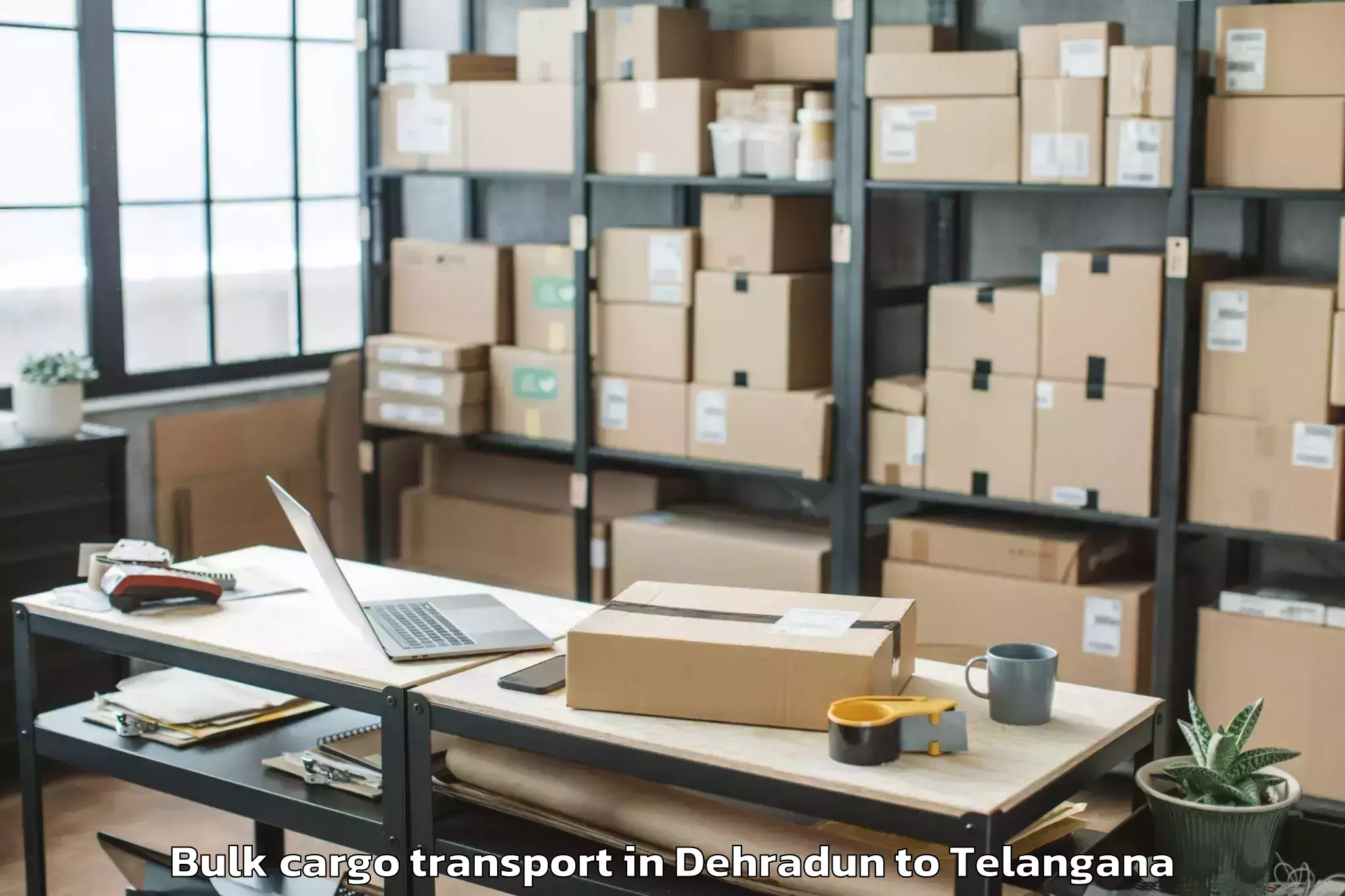 Hassle-Free Dehradun to Ghanpur Mulug Bulk Cargo Transport